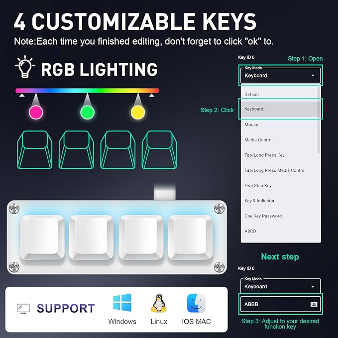 White 4 Keys