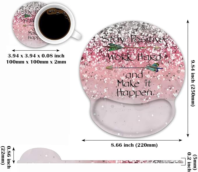 Pink Glitter Inspirational Quote