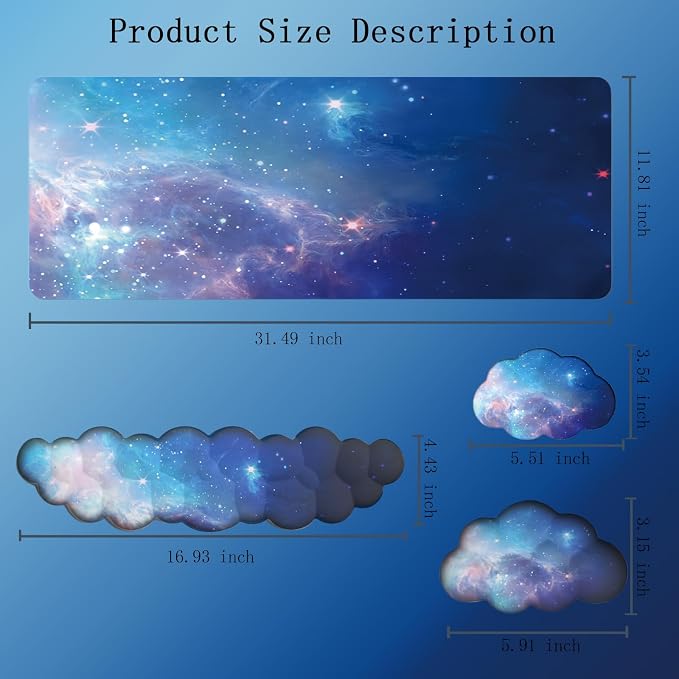 4pcs Blue Galaxy
