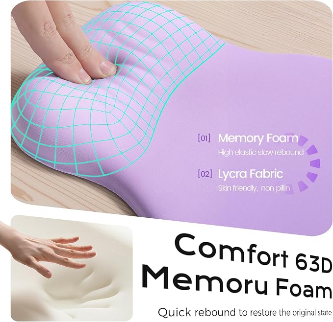 light purple mousepad wrist rest