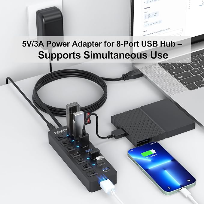 7 USB 3.0 +1 Charging