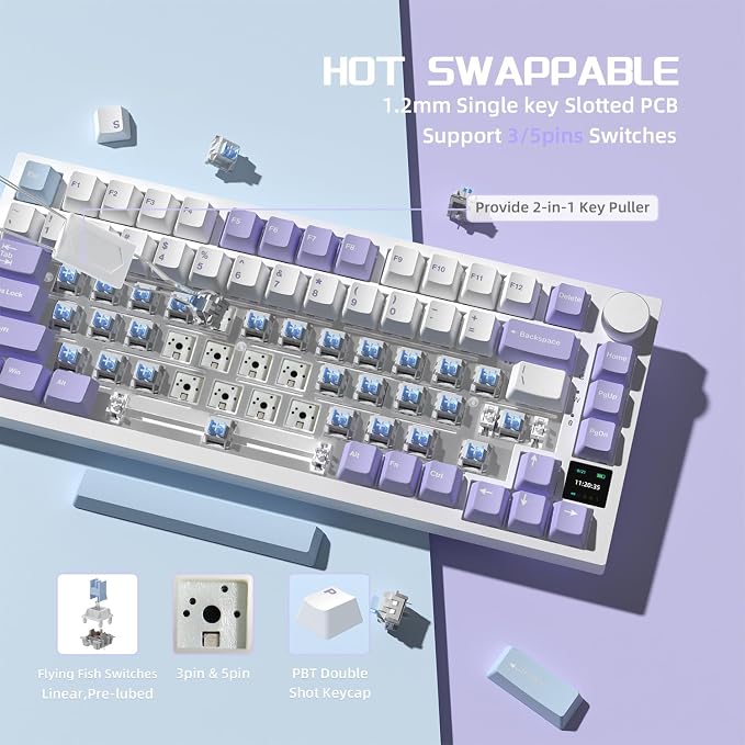 purple white blue/flying fish switches