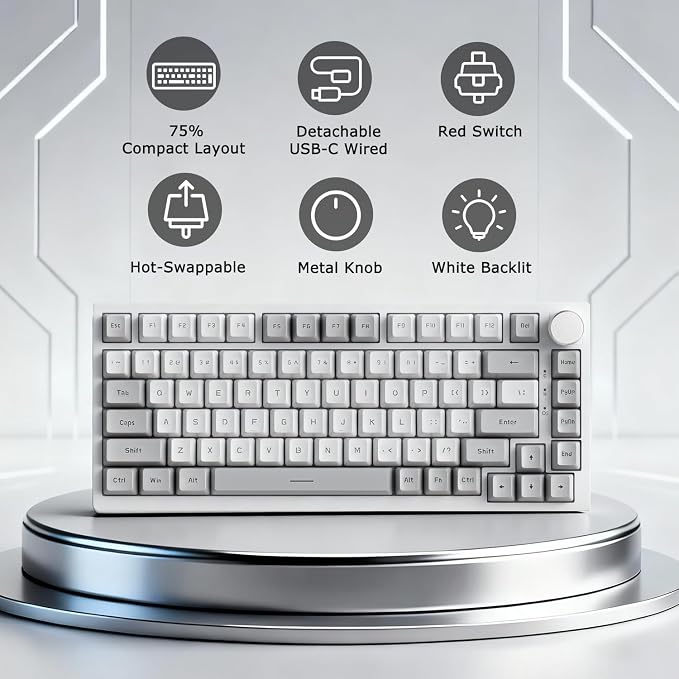 Red Switch Grey-White