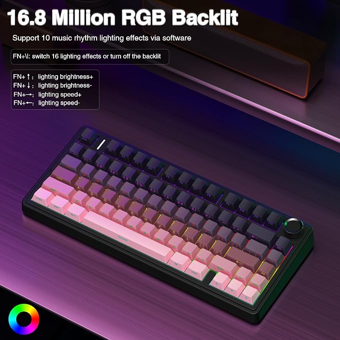F75 Pro-Gradient Pink Black