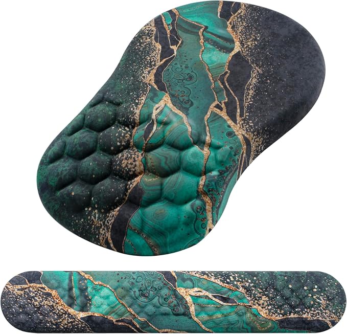 Green Gold Black Marble