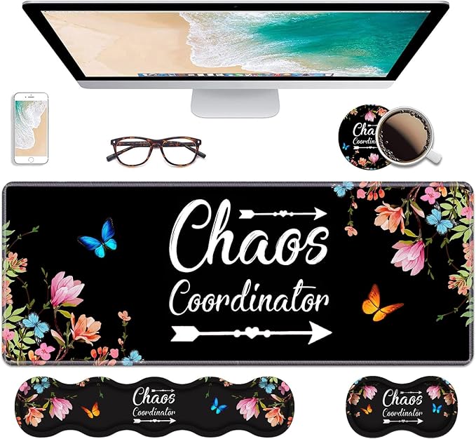 Chaos Coordinator Quote Vintage Watercolor Floral