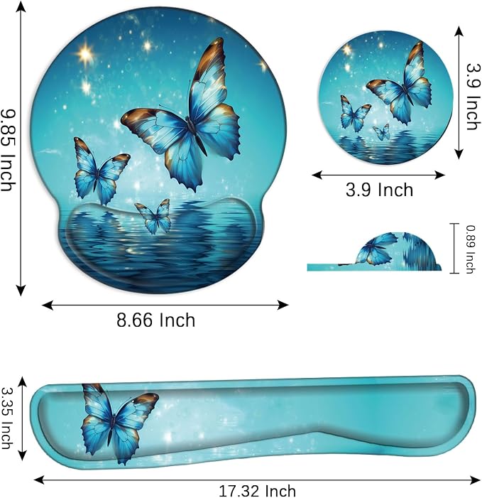 Blue Magic Butterfly Over Water