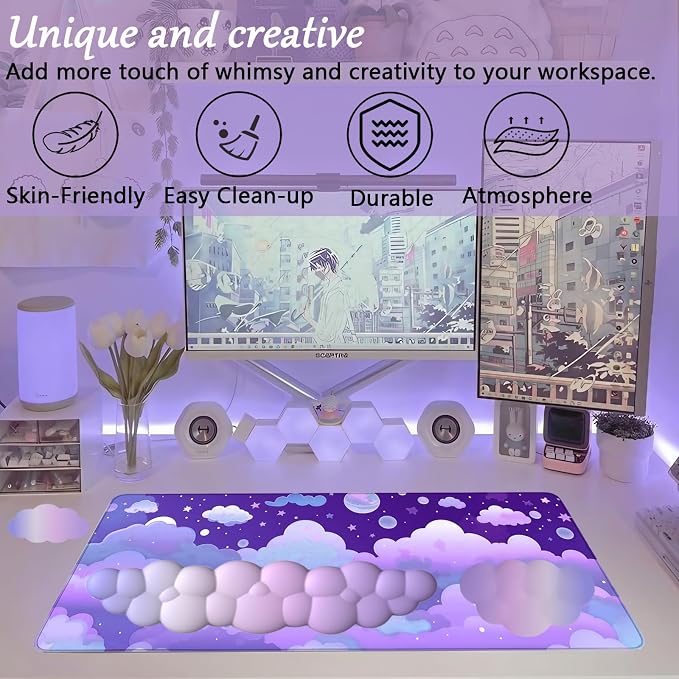 4pcs Purple Cloud