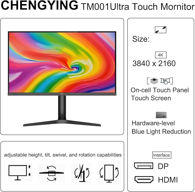 Touch screen with standard base bracket