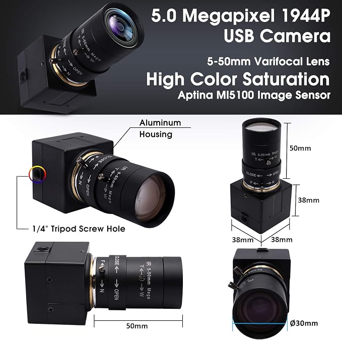 5MP 5-50mm Varifocal Lens
