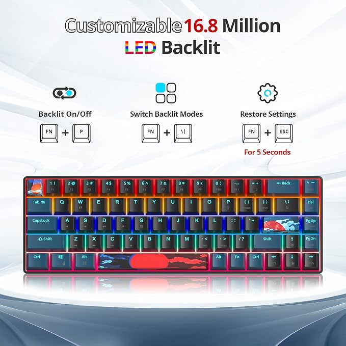 Monstor black /red Switch 68