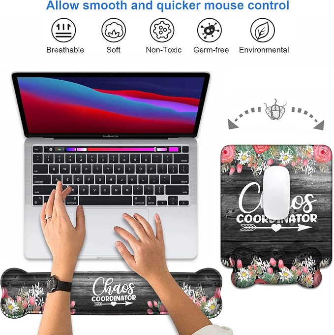 Chaos Coordinator Quotes Colored Floral Wreath Print