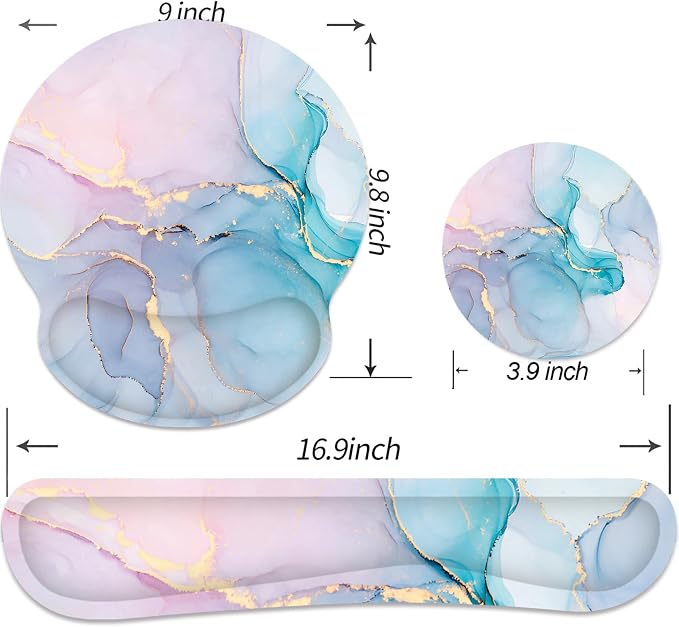 Cyan Pink Marble