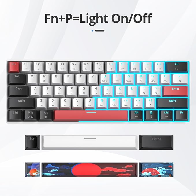 61 Black & White/Red Switch