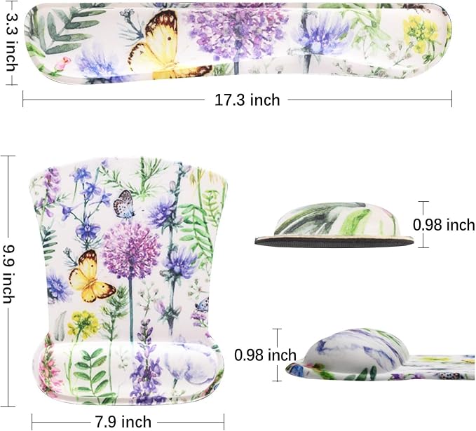 Purple Floral Yellow Butterfly
