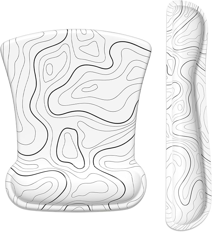 Topographic Contour White