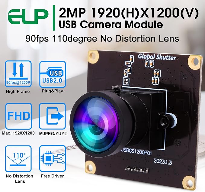 110degree No Distortion Lens