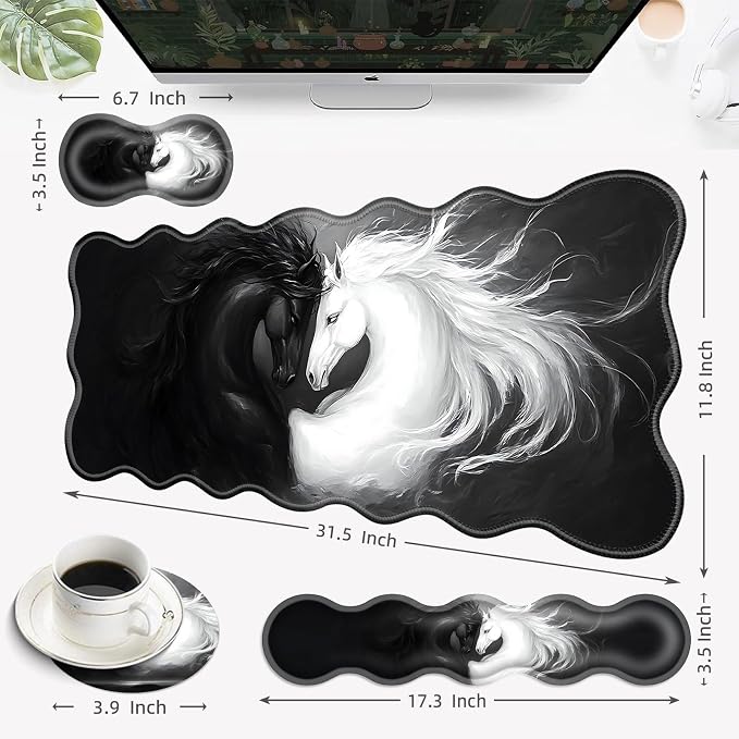 14 White and Black Horse