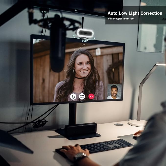 2k webcam with light