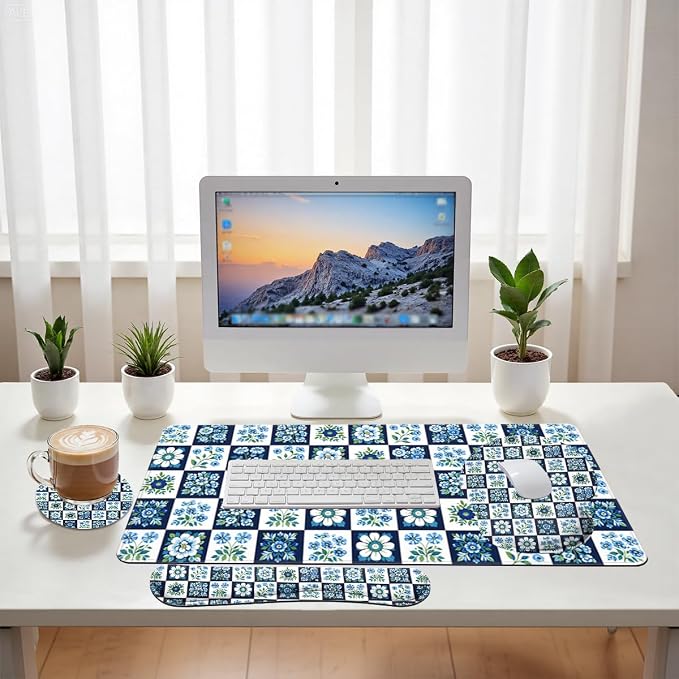Blue Floral Tile