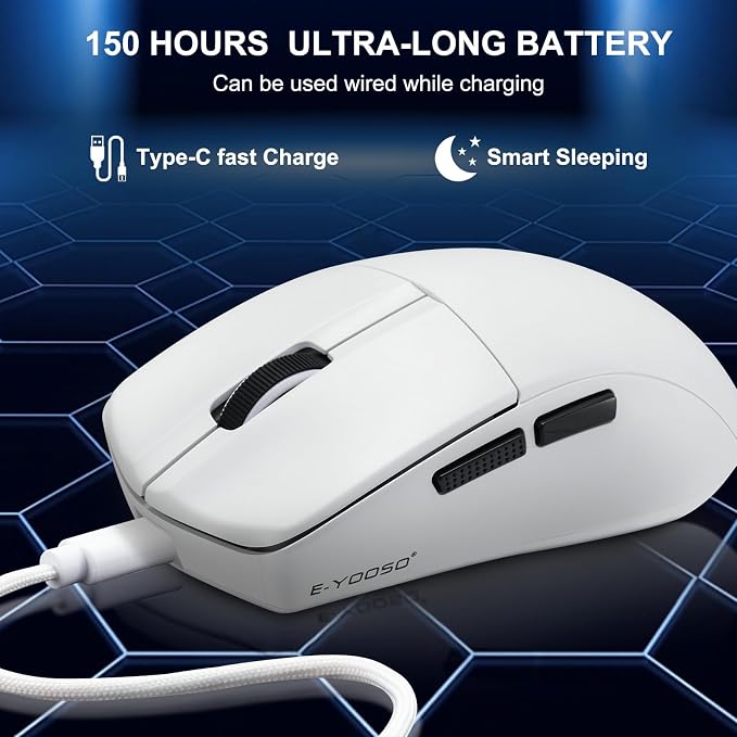 Tri-Mode White Mouse
