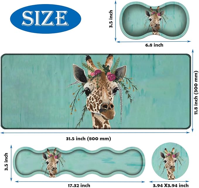 Giraffe With Floral Headgear