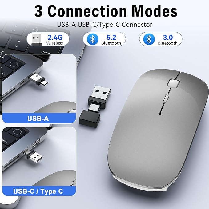 Wireless Bluetooth Mouse (Grey)