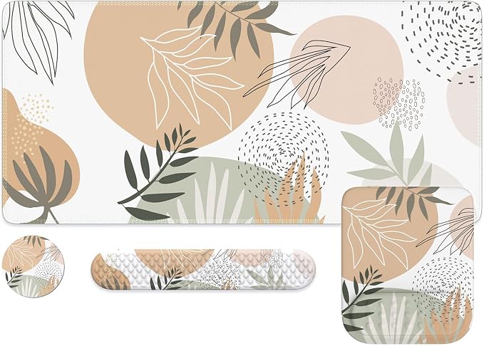 Morandi Green Boho Tropical Leaves
