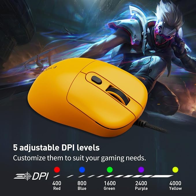 Wired Yellow Mouse