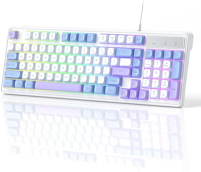 White & Blue & Purple