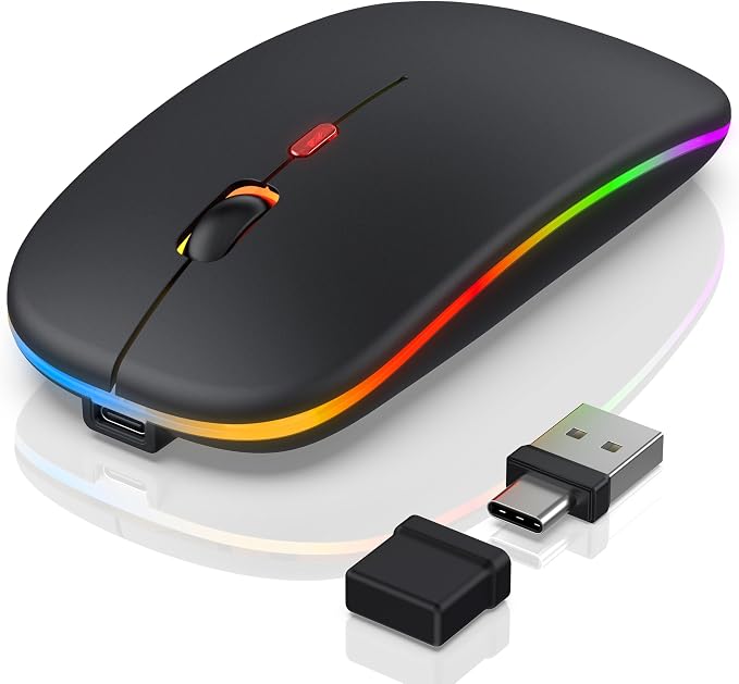 LED Wireless Mouse (Matte Black)