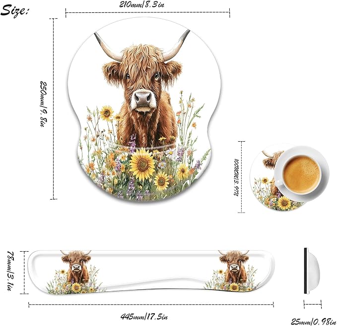 Flower Highland Cow