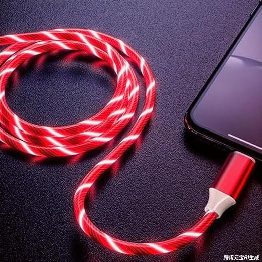 USB C TO C Lighted Up Red