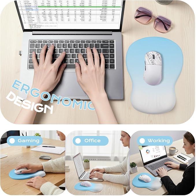 blue mouse wrist rest
