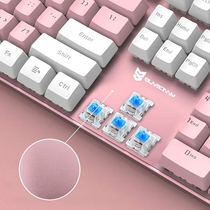 Blue Switch Pink & White