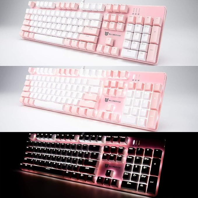 Brown Switch Pink & White Color