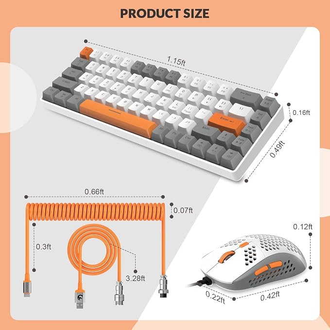 Gray White Orange