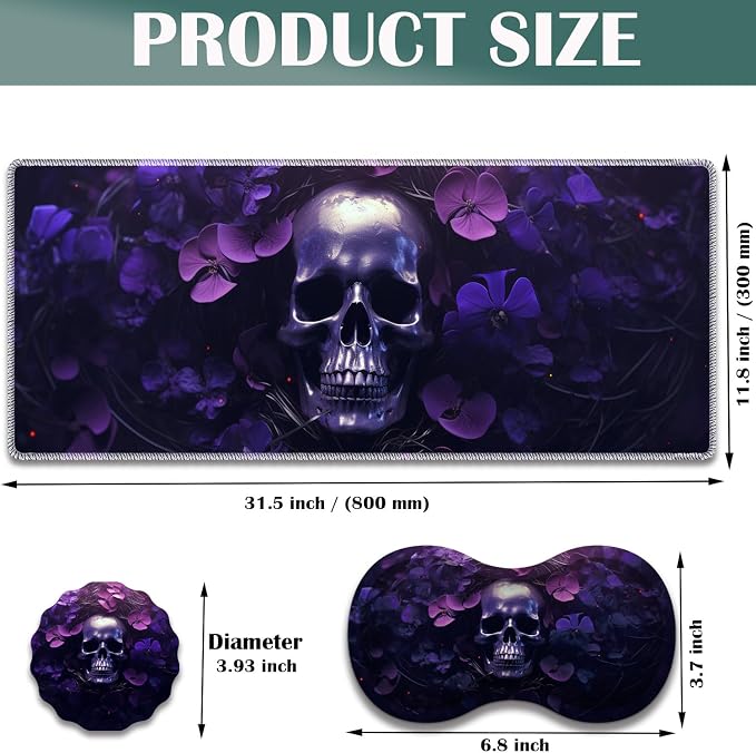 Skull Purple Flower