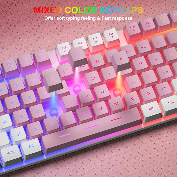 White & Pink