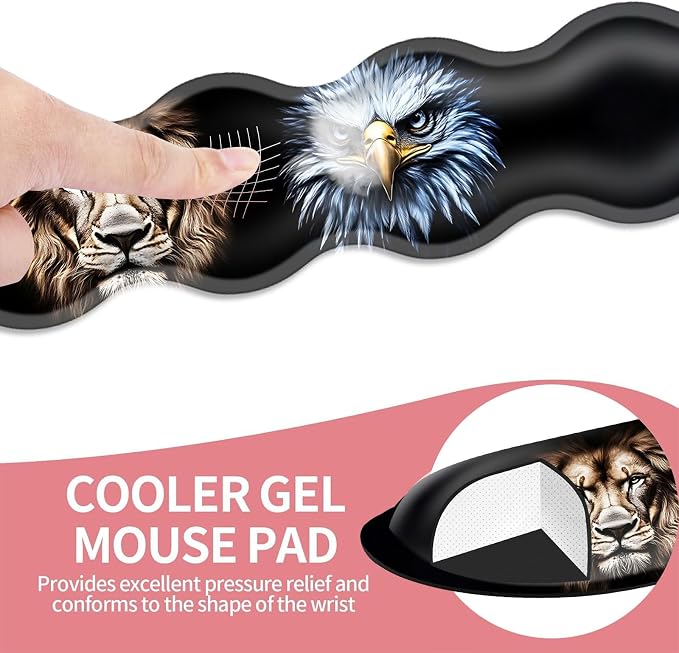 Lion and Eagle Face Art