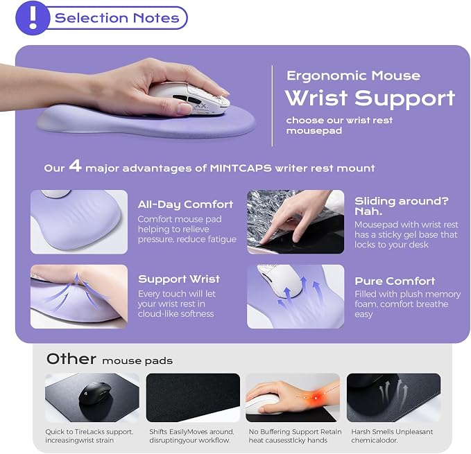 purple mouse wrist rest