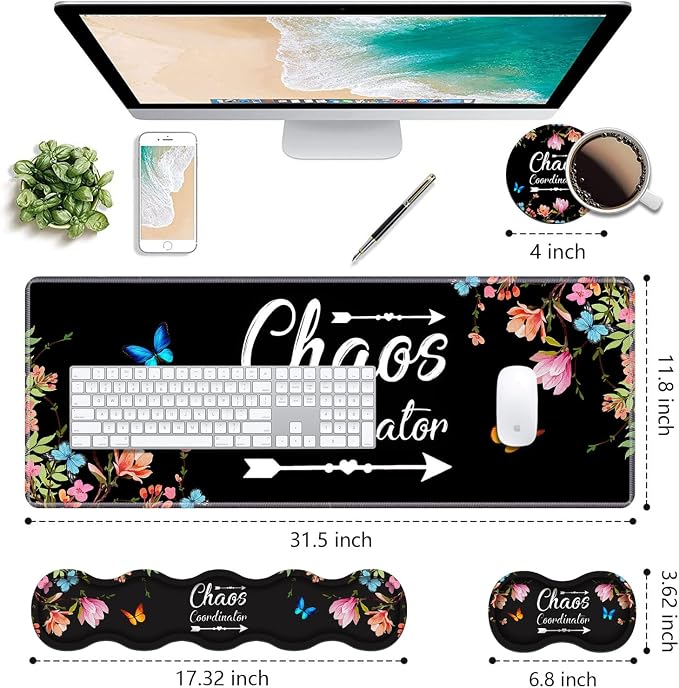 Chaos Coordinator Quote Vintage Watercolor Floral