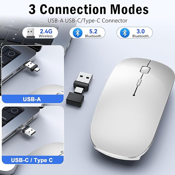 Wireless Bluetooth Mouse (Silver)