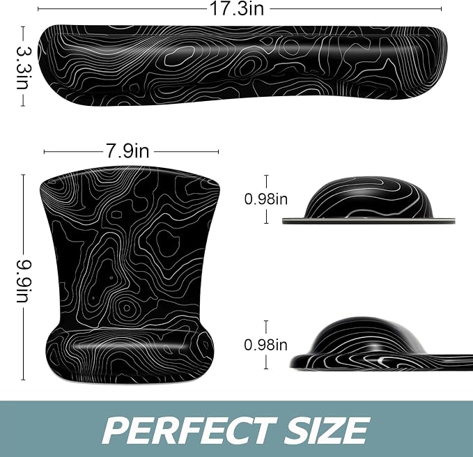 Topographic Contour Black