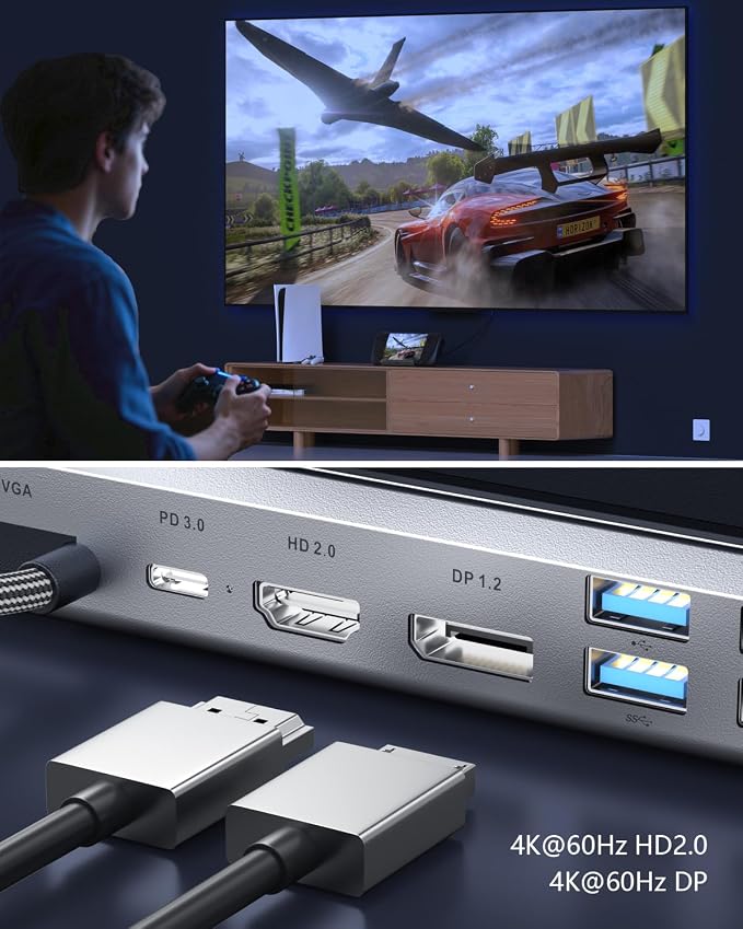 14-in-1, supports three screens