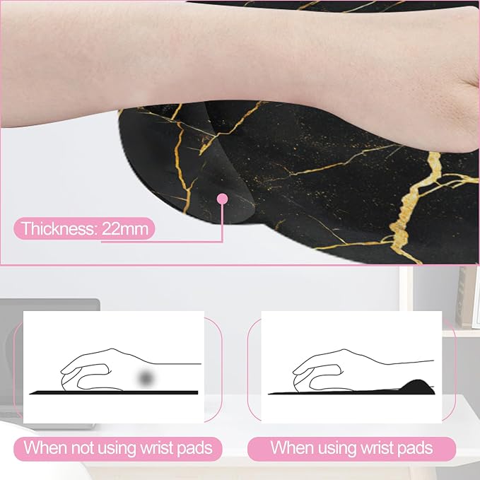 Golden Black Flowing Marble