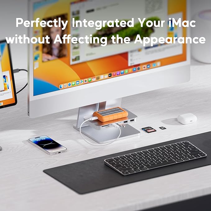 6-in-1 Sliver USB C Hub for iMac