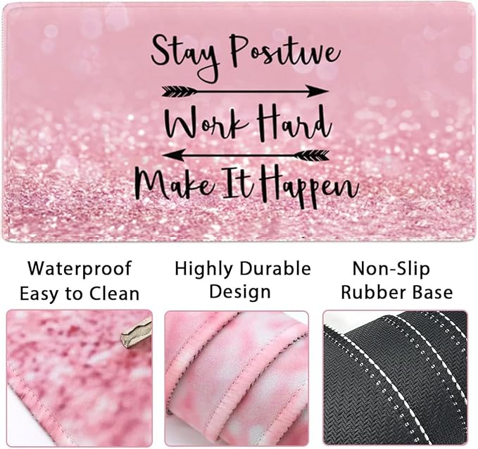 4 Pcs Pink Stay Positive