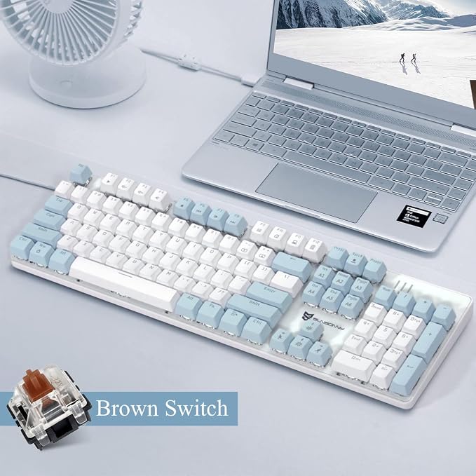 Brown switch blue&white Color