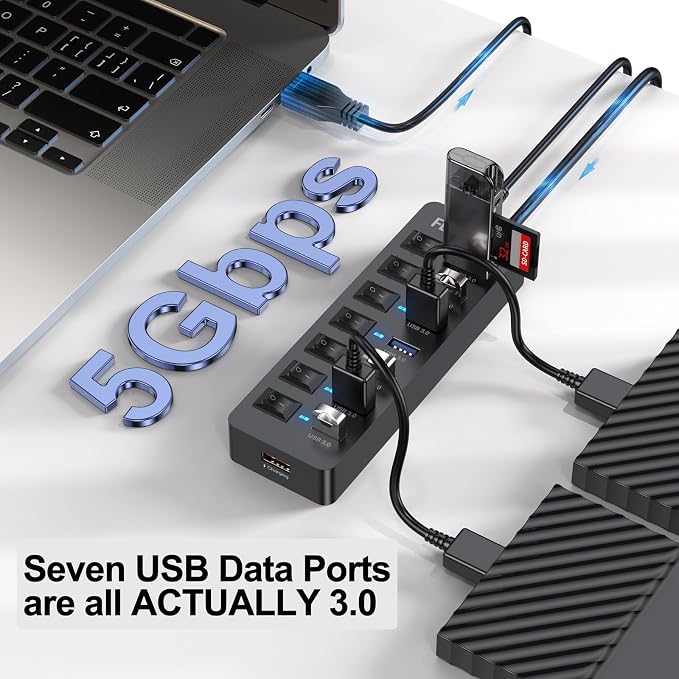 7 USB 3.0 +1 Charging
